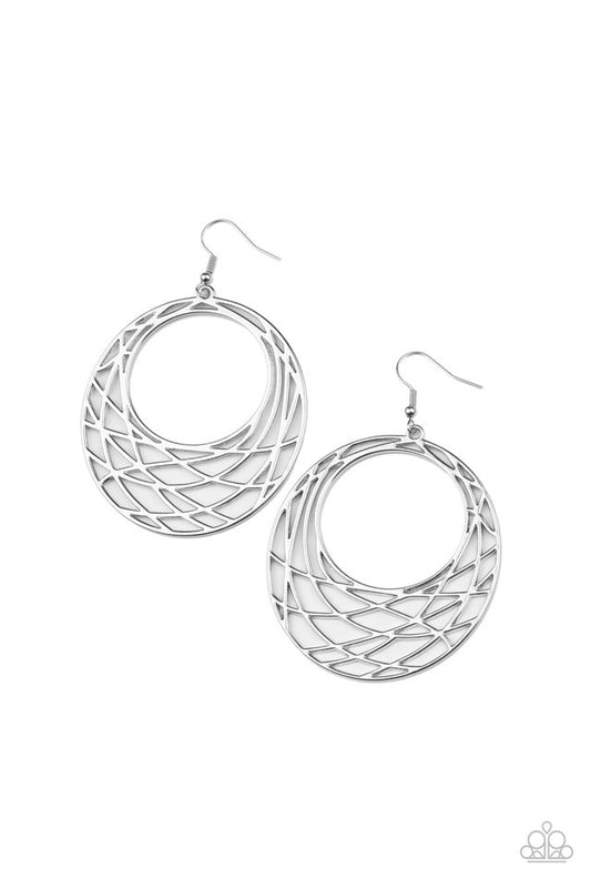 ​Urban Lineup - Silver - Paparazzi Earring Image