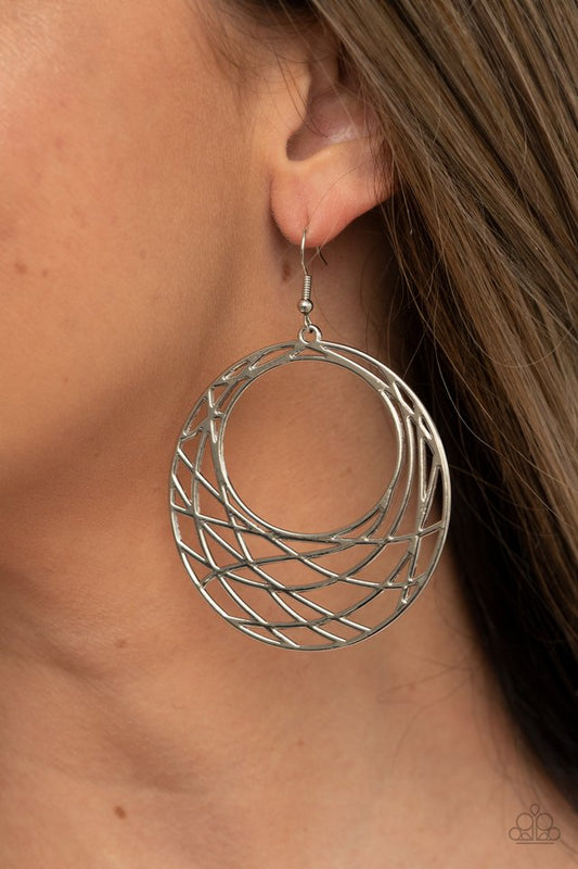 ​Urban Lineup - Silver - Paparazzi Earring Image