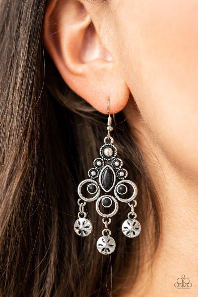 Paparazzi Earring ~ Southern Expressions - Black
