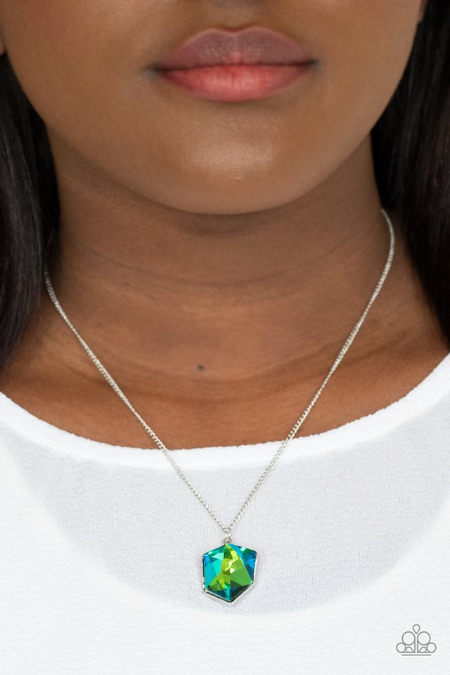 ​Stellar Serenity - Green - Paparazzi Necklace Image