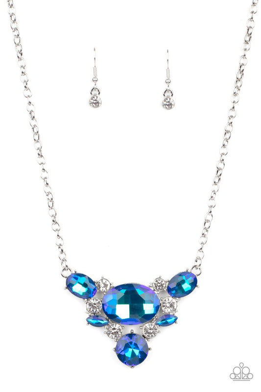 Cosmic Coronation - Blue - Paparazzi Necklace Image