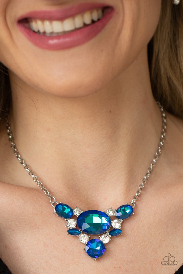 Cosmic Coronation - Blue - Paparazzi Necklace Image