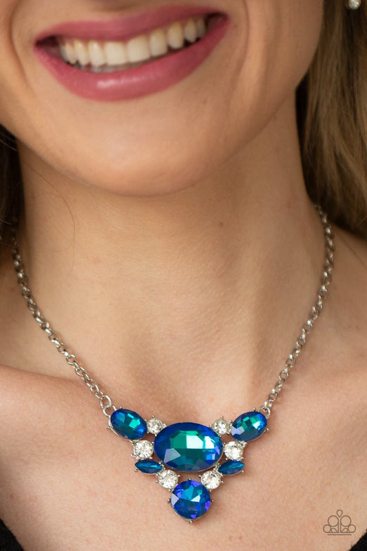 Cosmic Coronation - Blue - Paparazzi Necklace Image