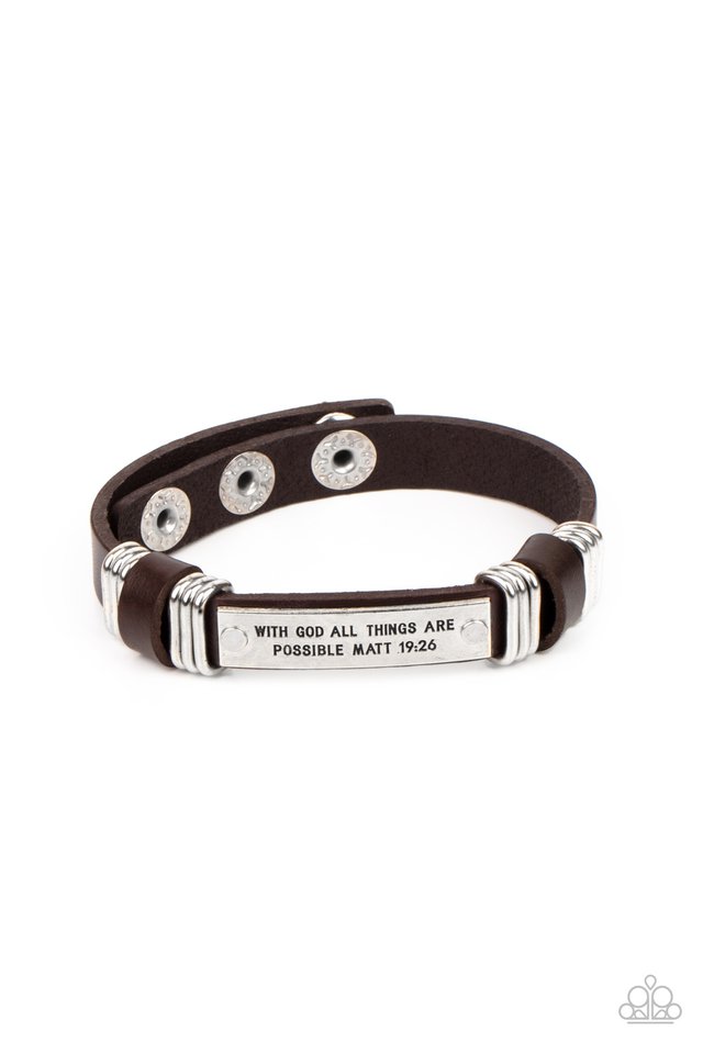 Make It Possible - Brown - Paparazzi Bracelet Image