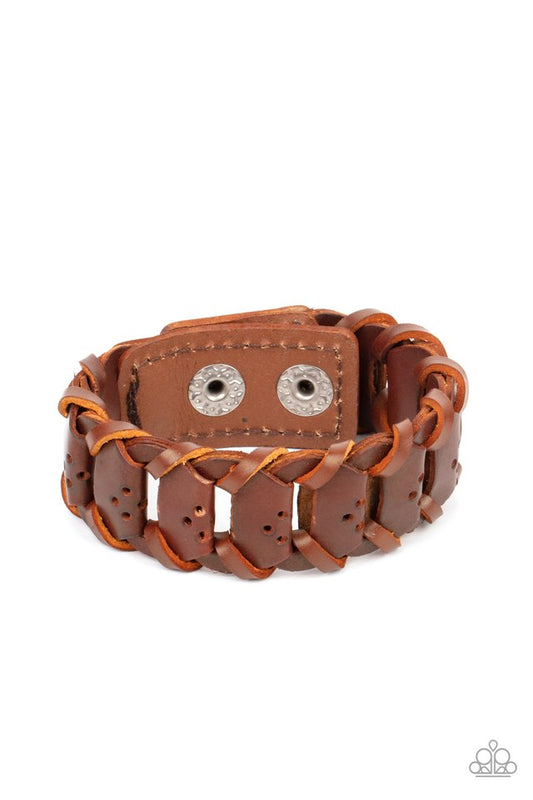 ​Knocked for a Loop - Brown - Paparazzi Bracelet Image