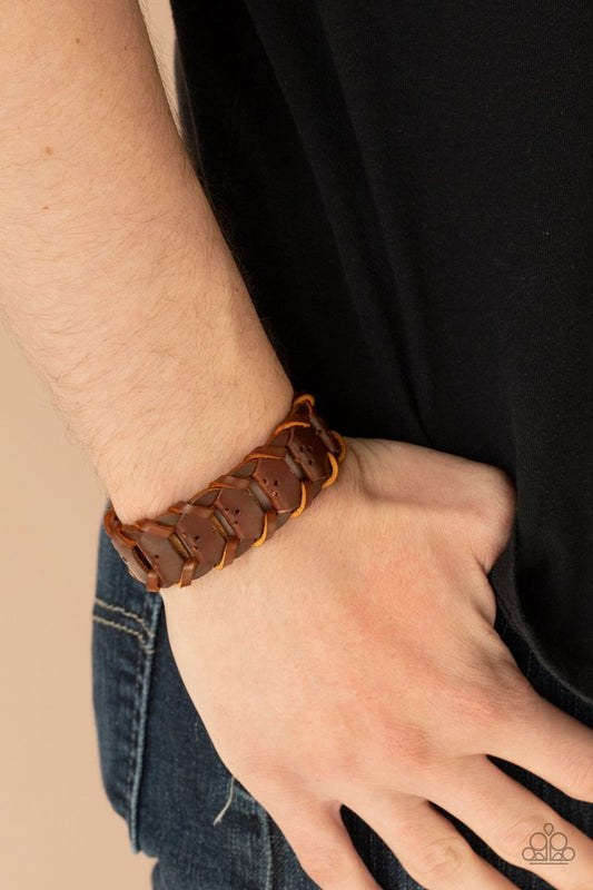 ​Knocked for a Loop - Brown - Paparazzi Bracelet Image