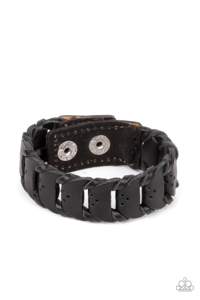 ​Knocked for a Loop - Black - Paparazzi Bracelet Image