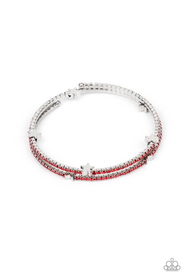 Let Freedom BLING - Red - Paparazzi Bracelet Image
