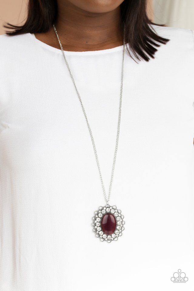 ​Oh My Medallion - Purple - Paparazzi Necklace Image