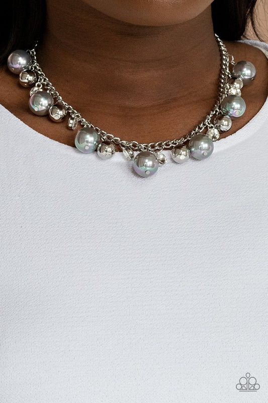 Galactic Gala - Silver - Paparazzi Necklace Image