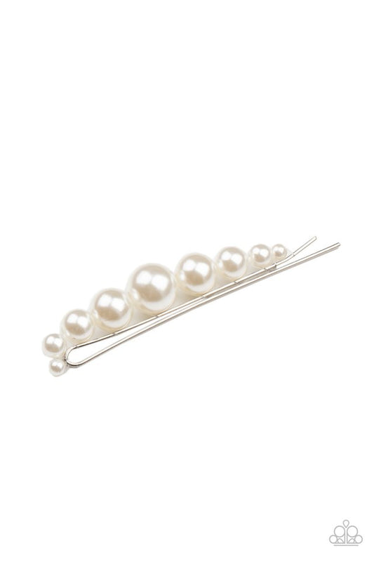 ​Elegantly Efficient - White - Paparazzi Hair Accessories Image