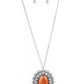 Oh My Medallion - Orange - Paparazzi Necklace Image