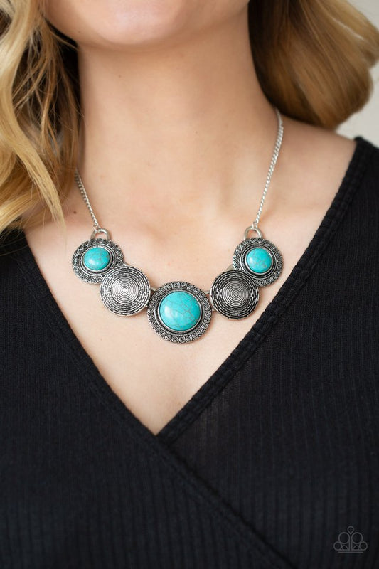 ​Canyon Cottage - Blue - Paparazzi Necklace Image