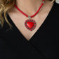 ​A Heart Of Stone - Red - Paparazzi Necklace Image