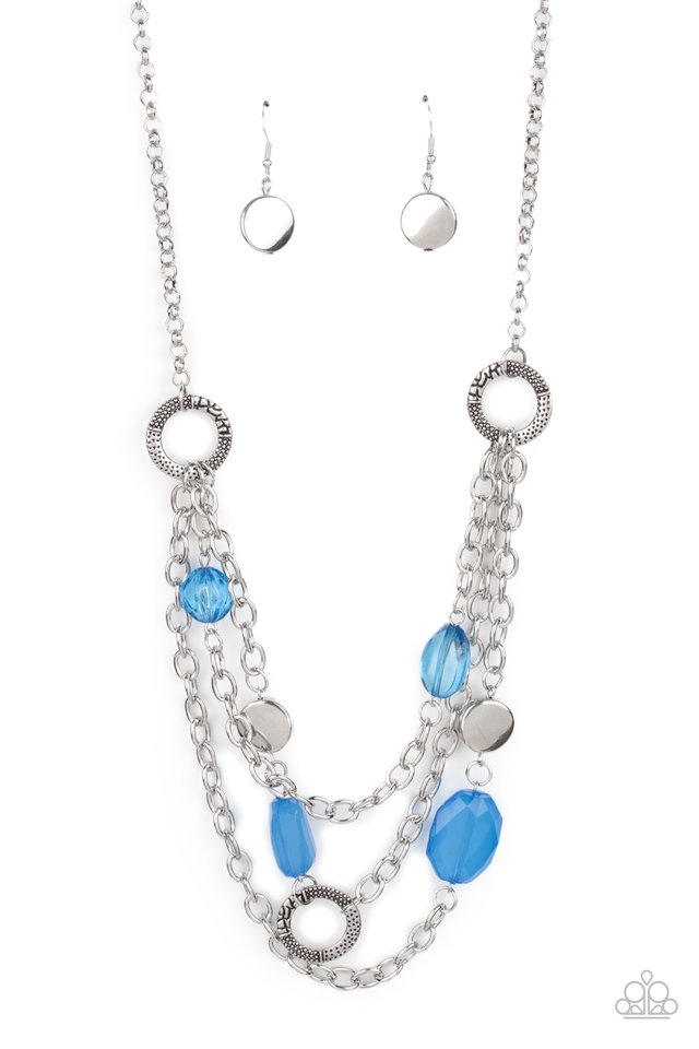 Oceanside Spa - Blue - Paparazzi Necklace Image