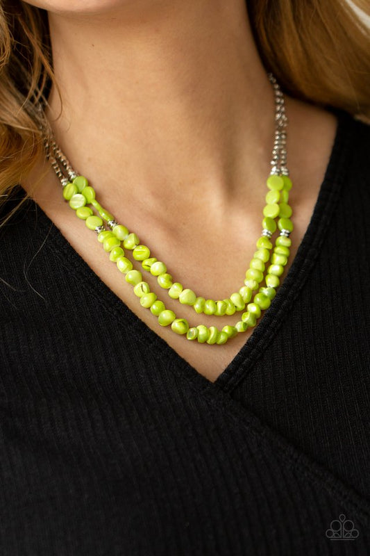 Staycation Status - Green - Paparazzi Necklace Image