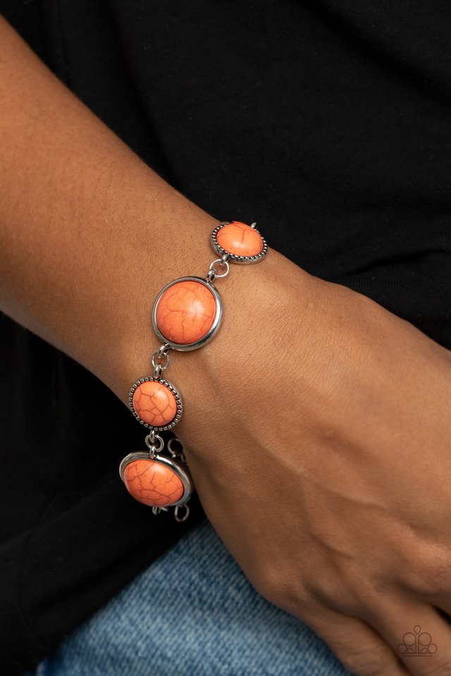 Turn Up The Terra - Orange - Paparazzi Bracelet Image