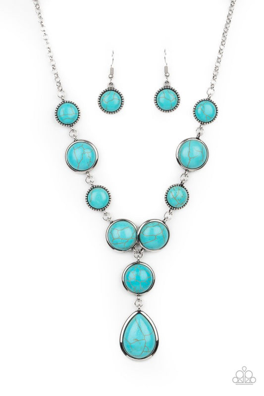 Terrestrial Trailblazer - Blue - Paparazzi Necklace Image