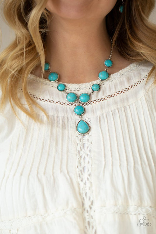 Terrestrial Trailblazer - Blue - Paparazzi Necklace Image