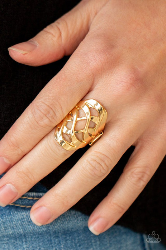 ​Open Fire - Gold - Paparazzi Ring Image