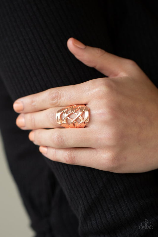 Open Fire - Copper - Paparazzi Ring Image