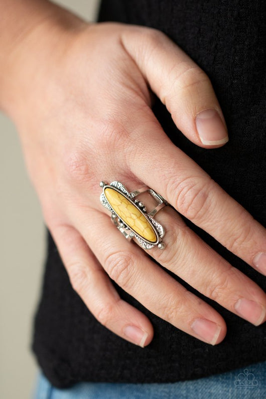 Cottage Craft - Yellow - Paparazzi Ring Image