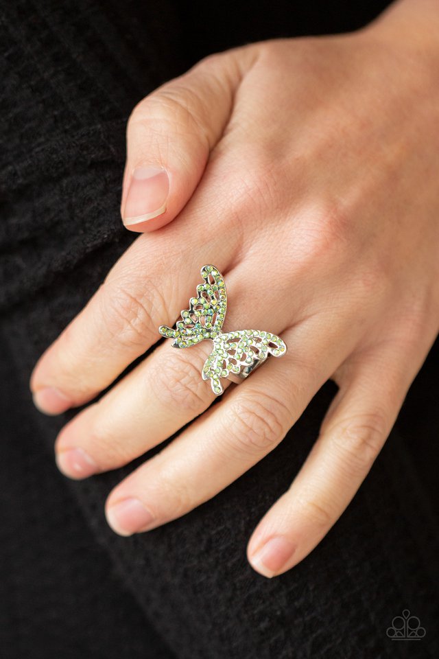 Butterfly Orchard - Green - Paparazzi Ring Image