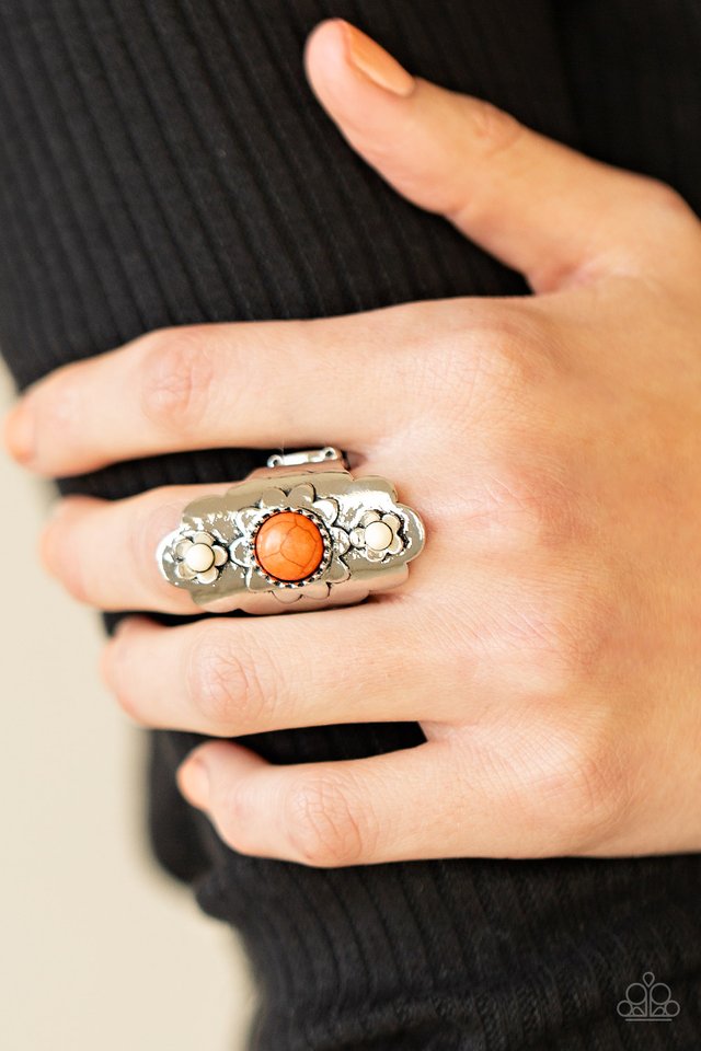 ​Badlands Garden - Orange - Paparazzi Ring Image