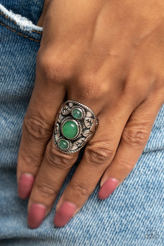 PALMS Up - Green - Paparazzi Ring Image