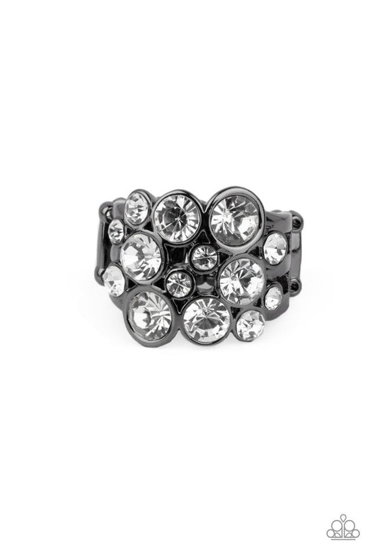 Bubbling Bravado - Black - Paparazzi Ring Image