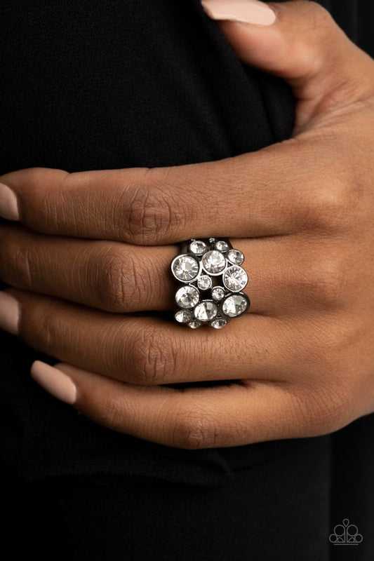 Bubbling Bravado - Black - Paparazzi Ring Image