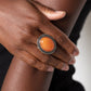 ​Stone Terrarium - Orange - Paparazzi Ring Image