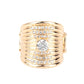 Crystal Corsets - Gold - Paparazzi Ring Image