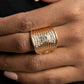 Crystal Corsets - Gold - Paparazzi Ring Image