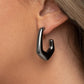 On The Hook - Black - Paparazzi Earring Image