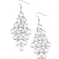 With All DEW Respect - White - Paparazzi Earring Image