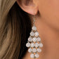 With All DEW Respect - White - Paparazzi Earring Image