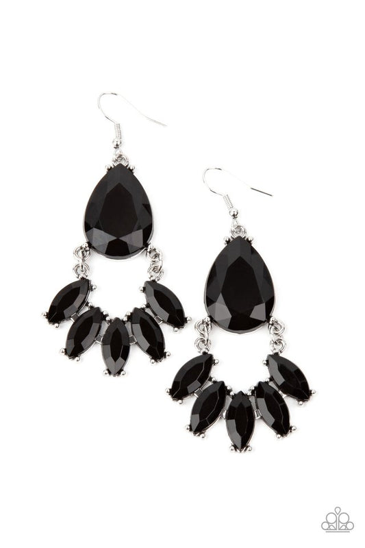 POWERHOUSE Call - Black - Paparazzi Earring Image