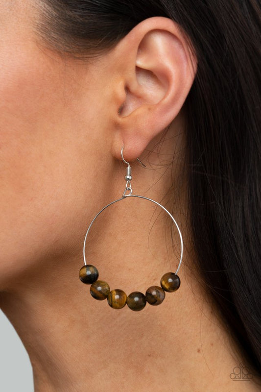 ​Let It Slide - Brown - Paparazzi Earring Image