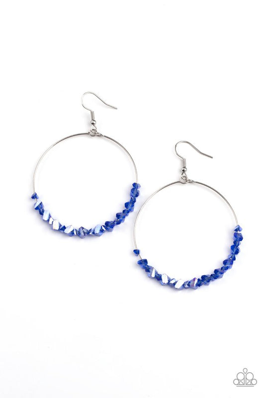 Glimmering Go-Getter - Blue - Paparazzi Earring Image