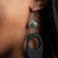 Retro Reveal - Black - Paparazzi Earring Image