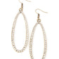 Dazzling Decorum - Brass - Paparazzi Earring Image