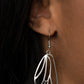 Turn Into A Butterfly - Silver - Paparazzi Earring Image