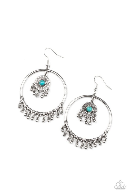 Sunny Equinox - Blue - Paparazzi Earring Image