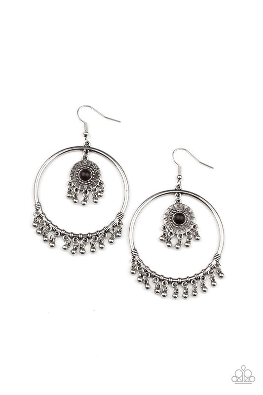 Sunny Equinox - Black - Paparazzi Earring Image