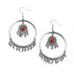 ​Sunny Equinox - Red - Paparazzi Earring Image