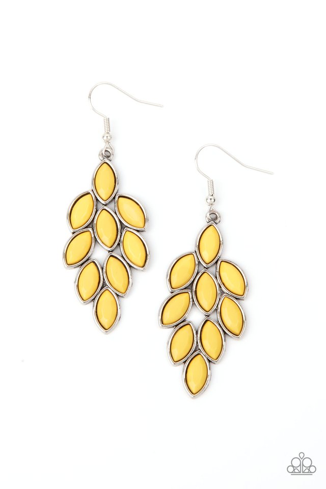 Flamboyant Foliage - Yellow - Paparazzi Earring Image