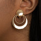 Refined Ruffles - Gold - Paparazzi Earring Image