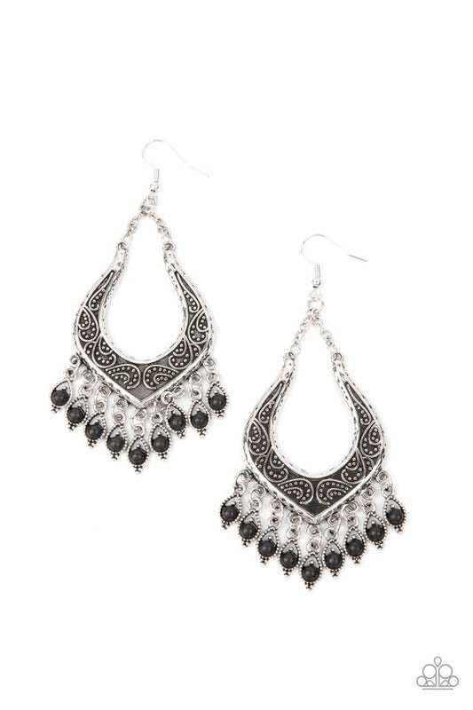 Sahara Fiesta - Black - Paparazzi Earring Image