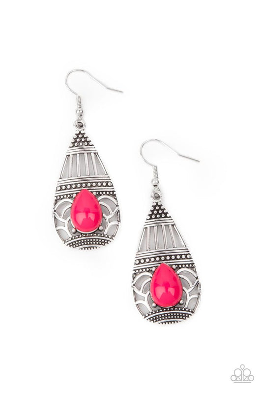 Eastern Essence - Pink - Paparazzi Earring Image